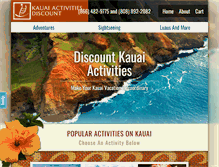 Tablet Screenshot of kauaiactivitiesdiscount.com